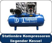 Stationäre Kompressoren, liegender Kessel